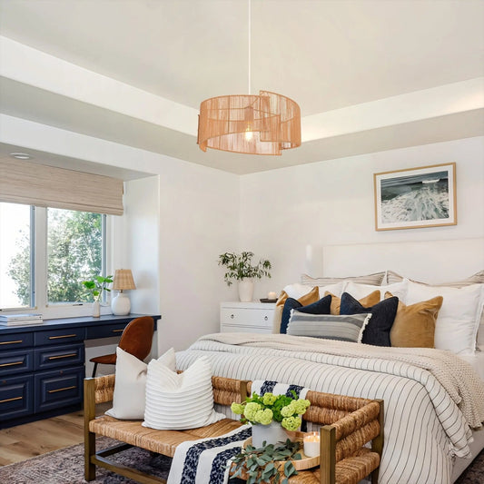 Twist Handwoven Paper Rope Pendant Light for Cozy Living Spaces - House Comfort