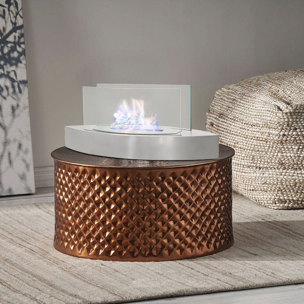 Unique Smokeless Stainless Steel Tabletop Ethanol Fireplace - House Comfort