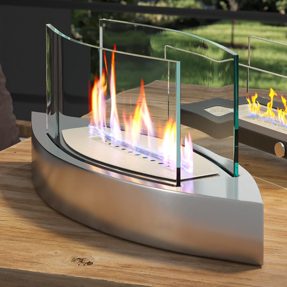 Unique Smokeless Stainless Steel Tabletop Ethanol Fireplace - House Comfort