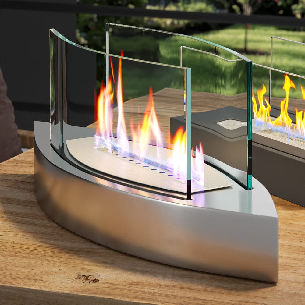 Unique Smokeless Stainless Steel Tabletop Ethanol Fireplace - House Comfort