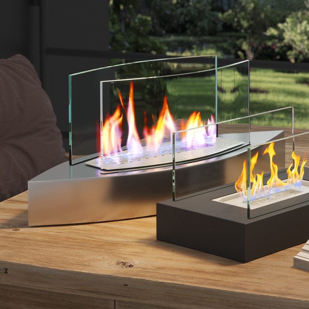 Unique Smokeless Stainless Steel Tabletop Ethanol Fireplace - House Comfort