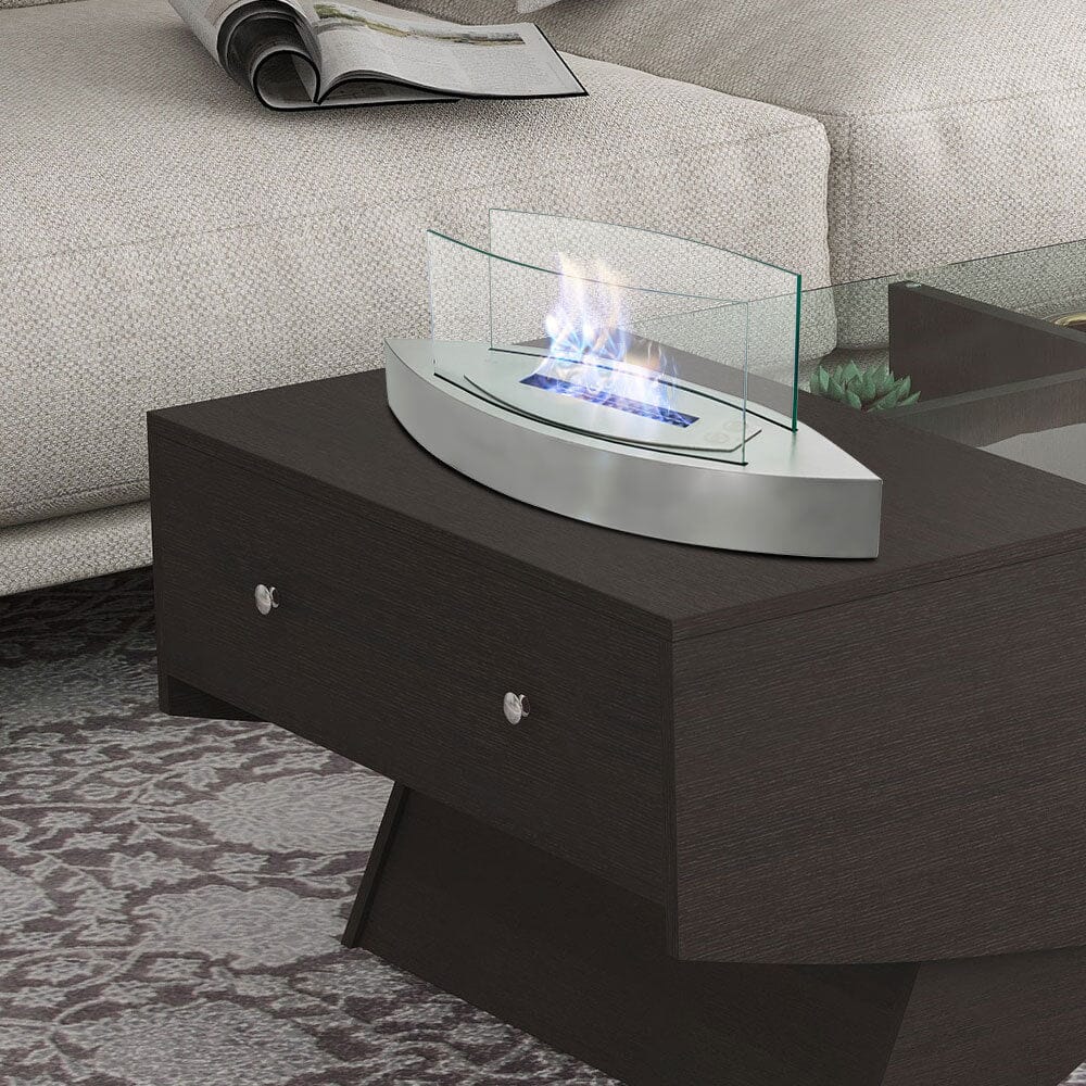 Unique Smokeless Stainless Steel Tabletop Ethanol Fireplace - House Comfort