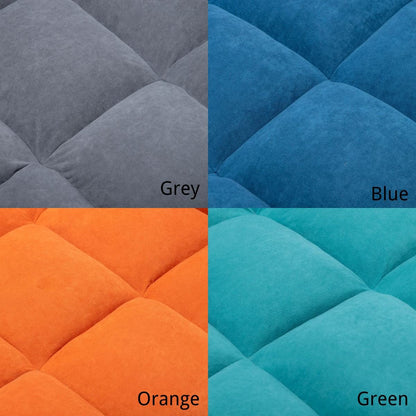 Upholstered Adjustable Backrest Velvet Sleeper Recliner Come with Ottoman - House Comfort