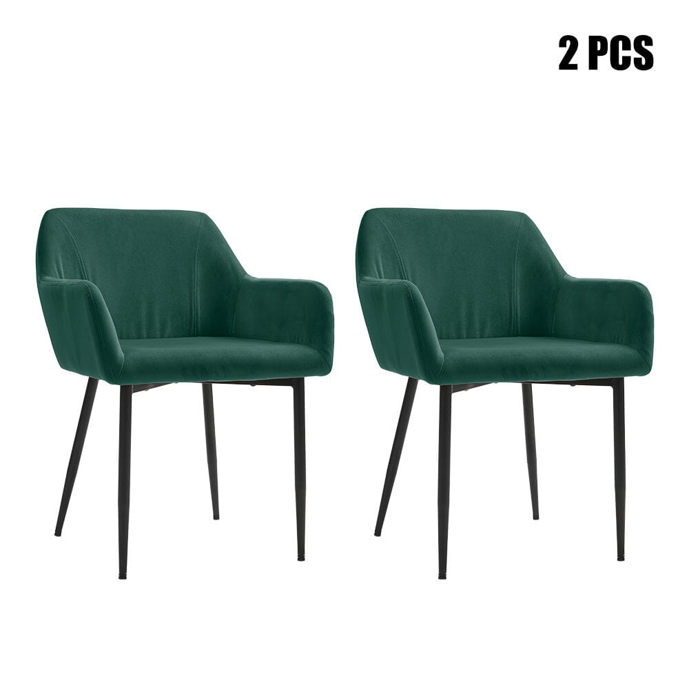 Upholstered Chair with Armrests and Metal Legs - House Comfort