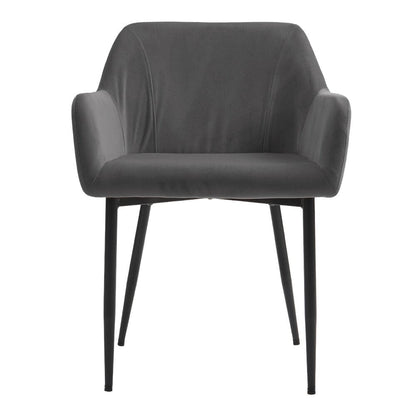 Upholstered Chair with Armrests and Metal Legs - House Comfort