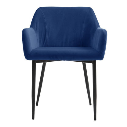 Upholstered Chair with Armrests and Metal Legs - House Comfort