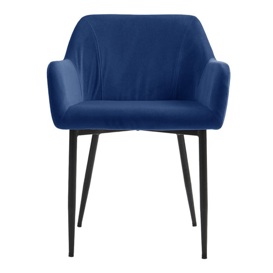Upholstered Chair with Armrests and Metal Legs - House Comfort