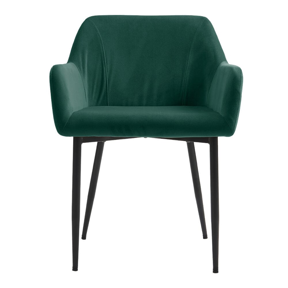 Upholstered Chair with Armrests and Metal Legs - House Comfort