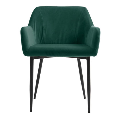 Upholstered Chair with Armrests and Metal Legs - House Comfort