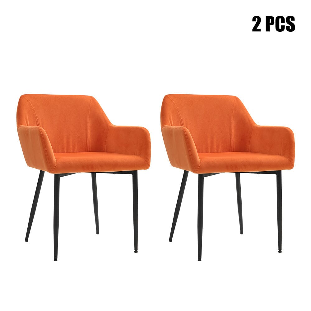 Upholstered Chair with Armrests and Metal Legs - House Comfort