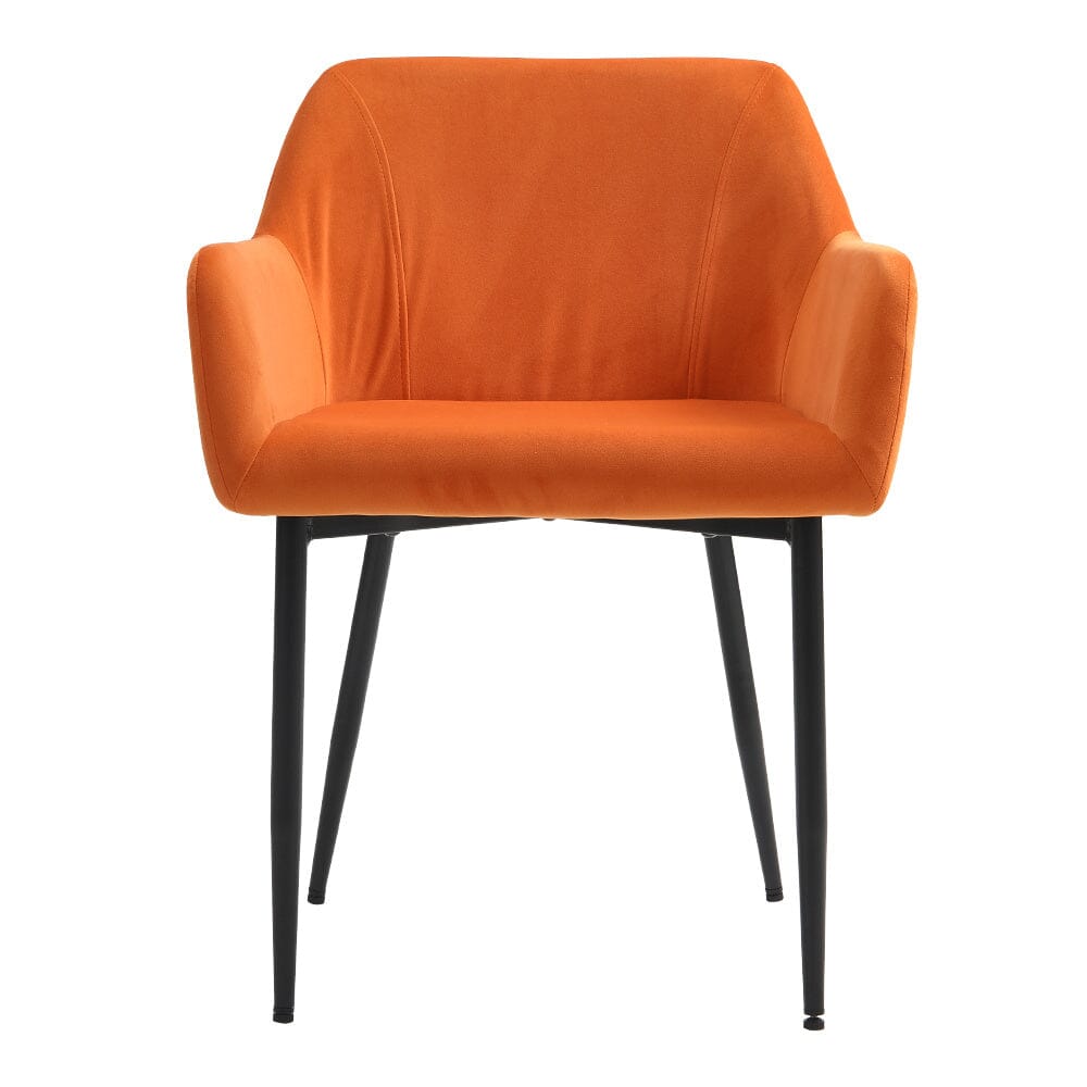 Upholstered Chair with Armrests and Metal Legs - House Comfort