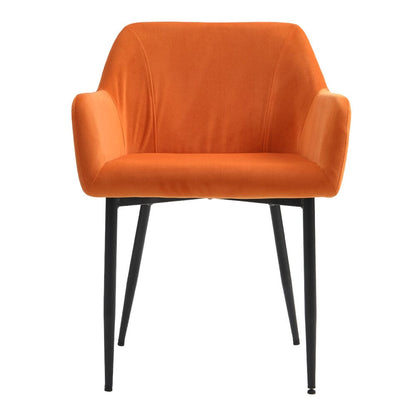 Upholstered Chair with Armrests and Metal Legs - House Comfort