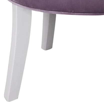 Upholstered Velvet Vanity Dressing Table Stool with Low Backrest - House Comfort