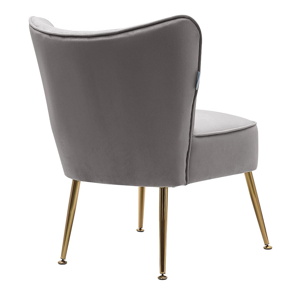 Velvet Cocktail Chairs Accent Chairs with Gold Legs - House Comfort
