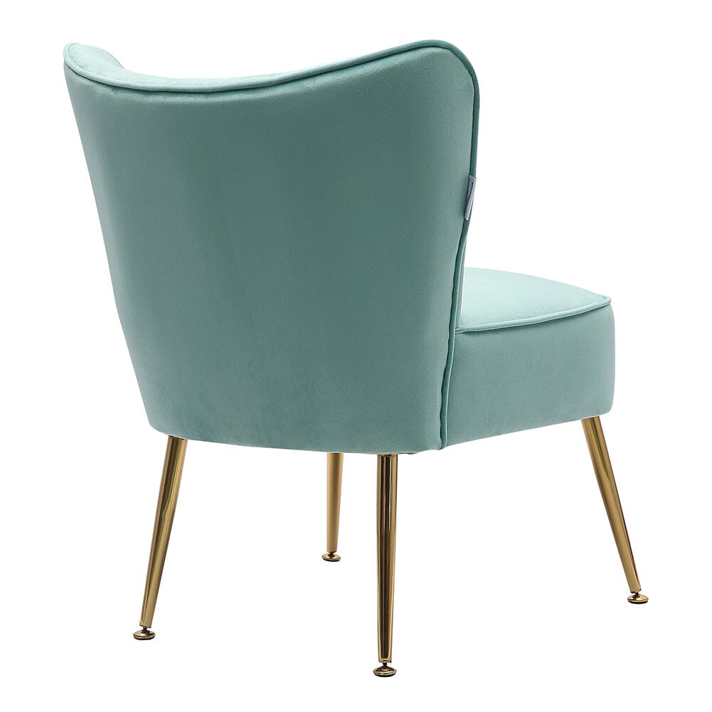 Velvet Cocktail Chairs Accent Chairs with Gold Legs - House Comfort