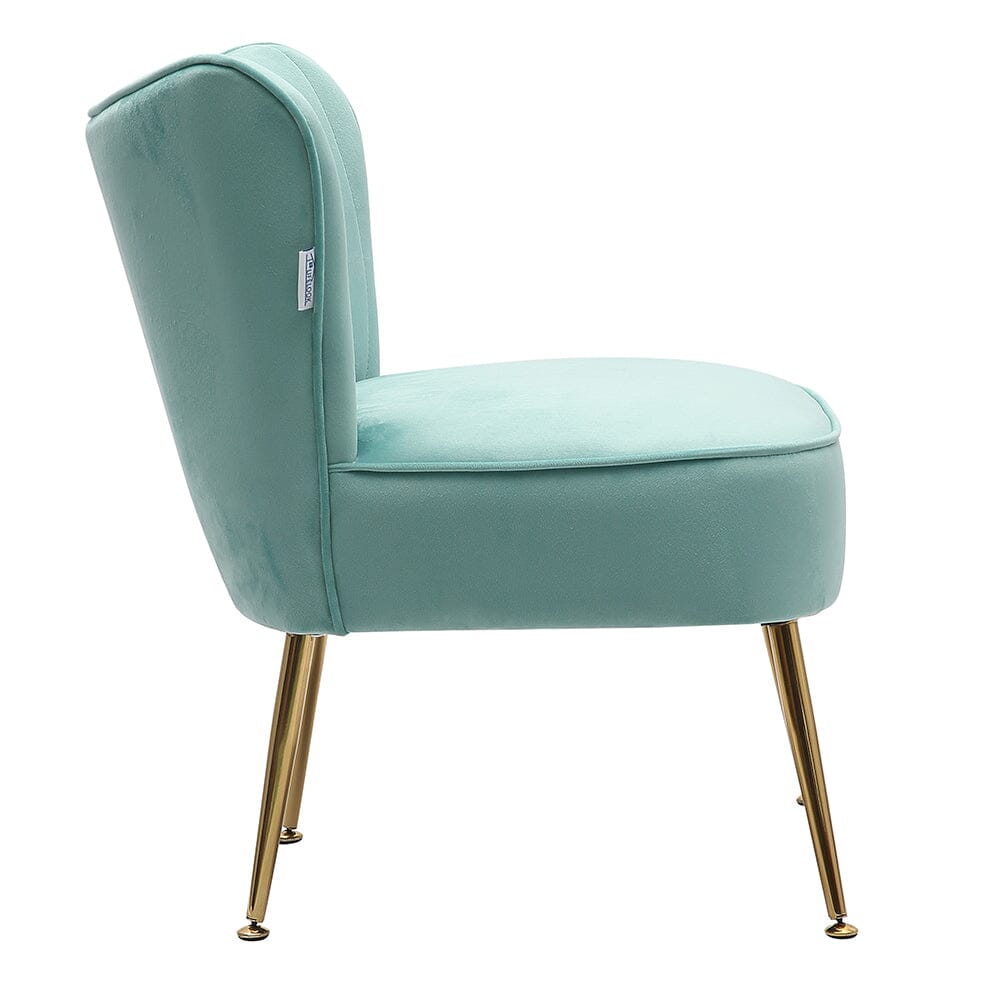 Velvet Cocktail Chairs Accent Chairs with Gold Legs - House Comfort