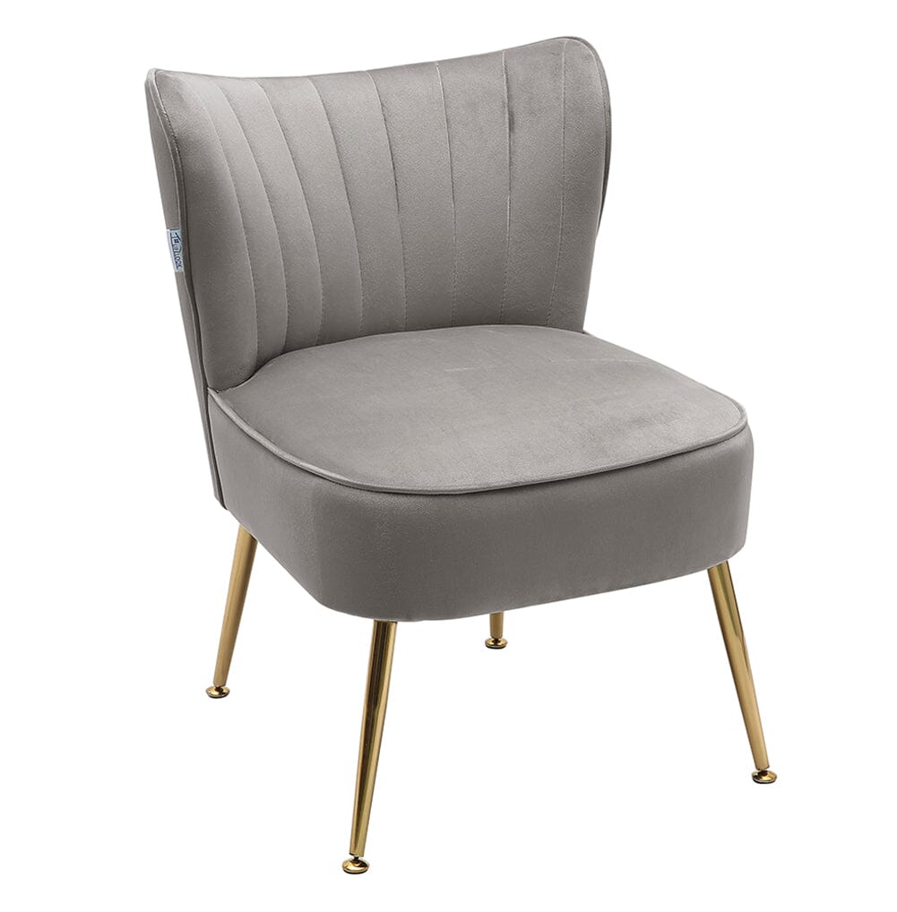 Velvet Cocktail Chairs Accent Chairs with Gold Legs - House Comfort
