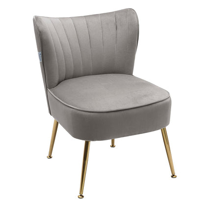 Velvet Cocktail Chairs Accent Chairs with Gold Legs - House Comfort