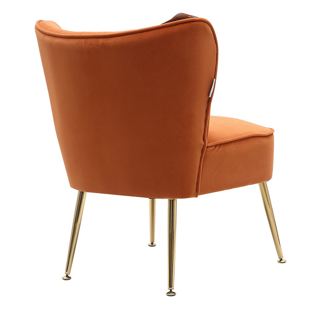 Velvet Cocktail Chairs Accent Chairs with Gold Legs - House Comfort