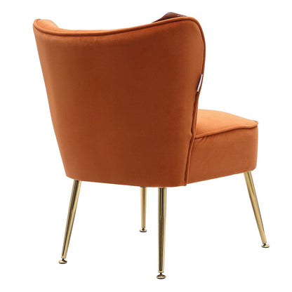 Velvet Cocktail Chairs Accent Chairs with Gold Legs - House Comfort
