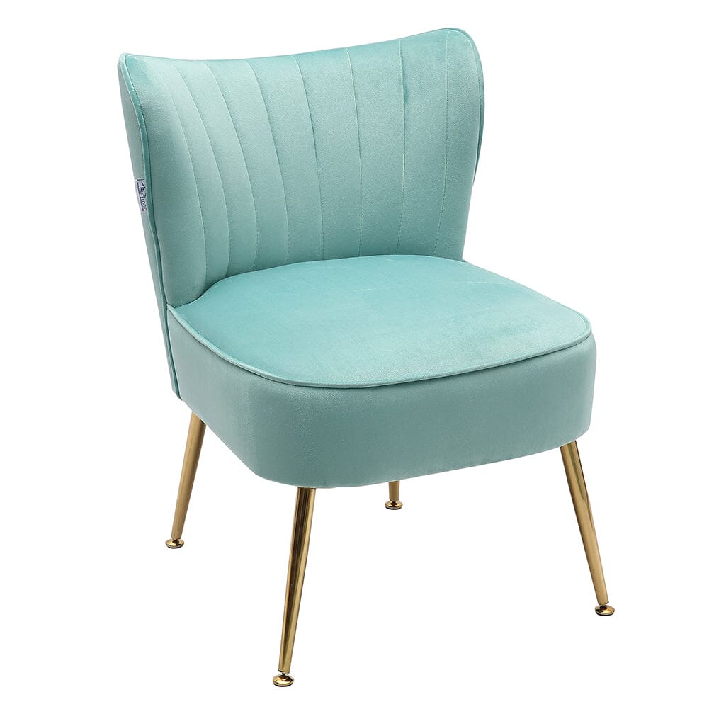 Velvet Cocktail Chairs Accent Chairs with Gold Legs - House Comfort