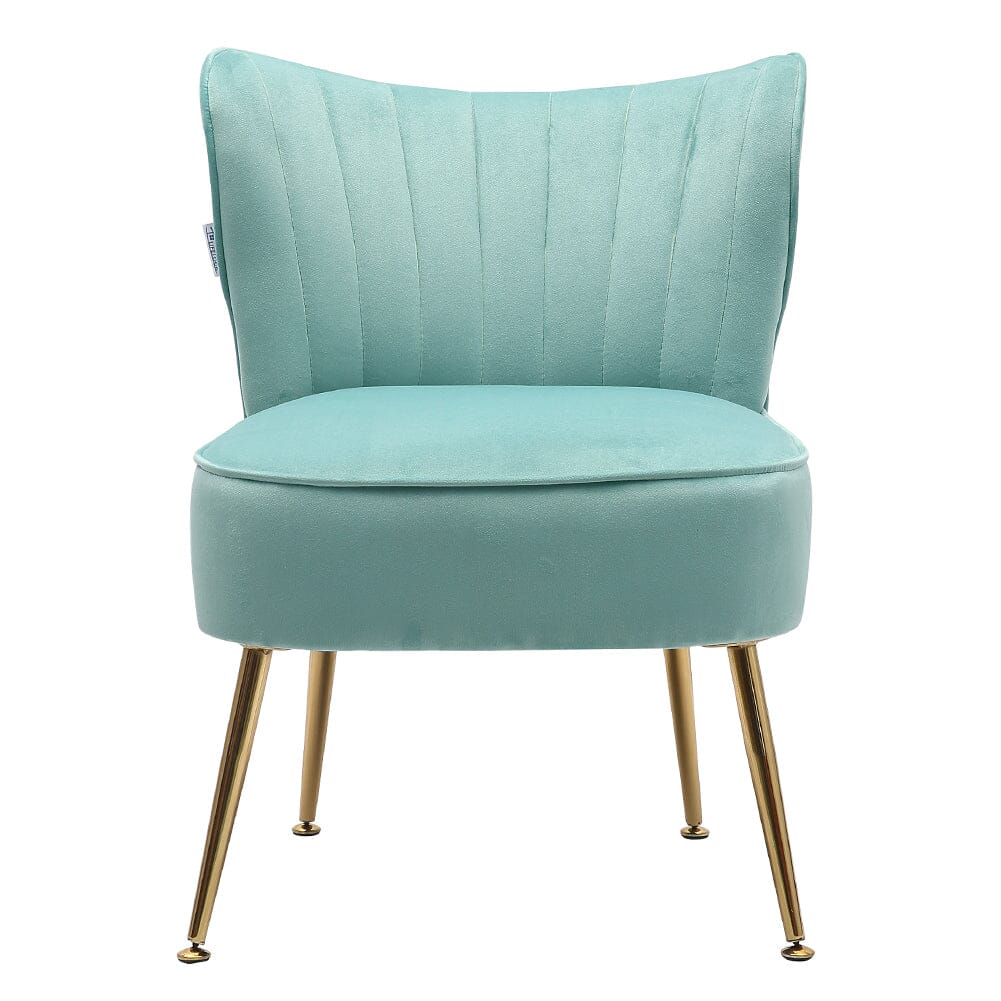 Velvet Cocktail Chairs Accent Chairs with Gold Legs - House Comfort