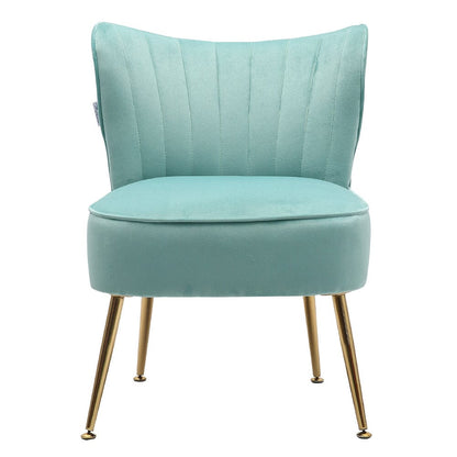 Velvet Cocktail Chairs Accent Chairs with Gold Legs - House Comfort