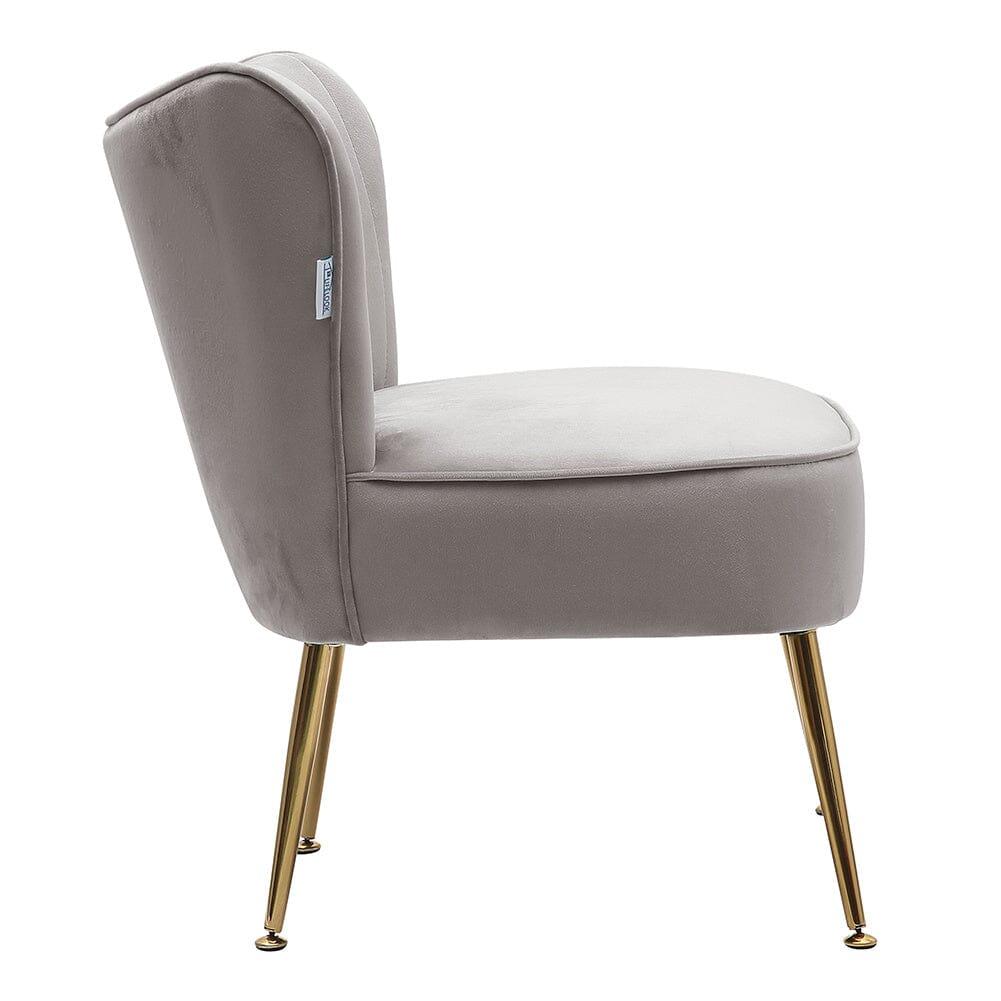 Velvet Cocktail Chairs Accent Chairs with Gold Legs - House Comfort