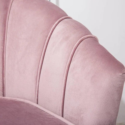 Velvet Noble Armchair with Gold Metal Legs - House Comfort