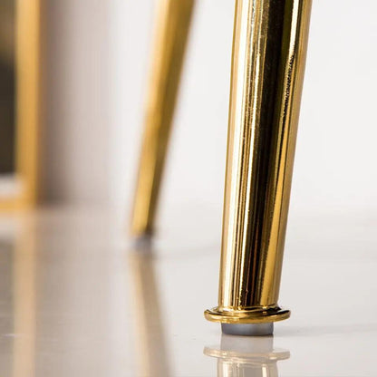 Velvet Noble Armchair with Gold Metal Legs - House Comfort