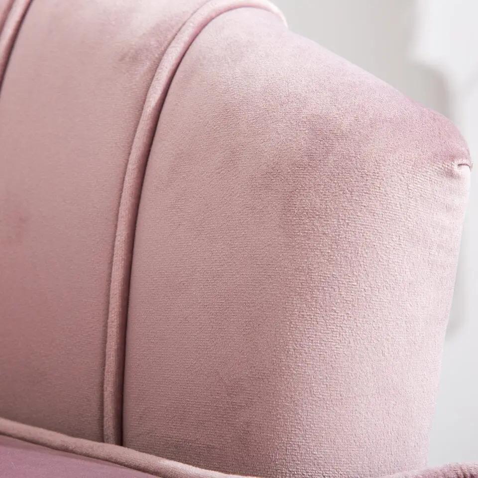 Velvet Noble Armchair with Gold Metal Legs - House Comfort