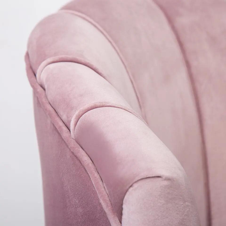 Velvet Noble Armchair with Gold Metal Legs - House Comfort