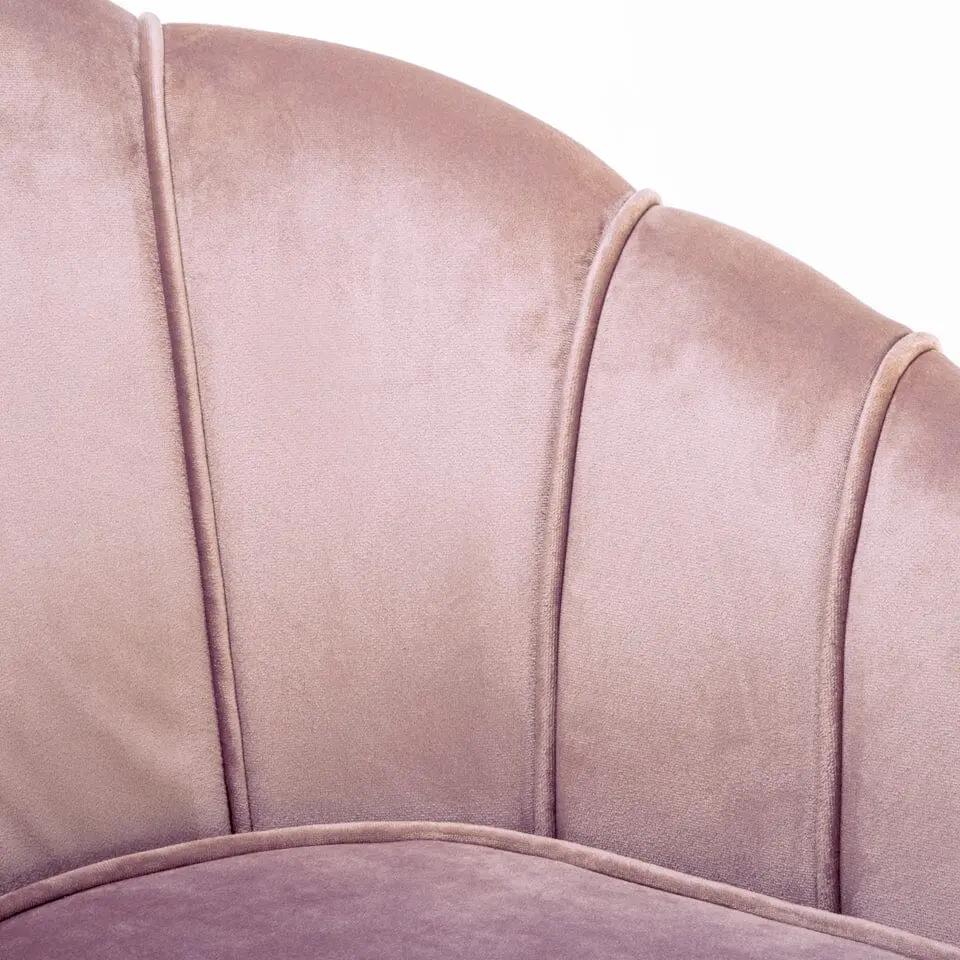 Velvet Noble Armchair with Gold Metal Legs - House Comfort
