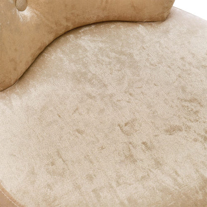 Velvet Upholstery Round Accent Chair Dressing Stool - House Comfort