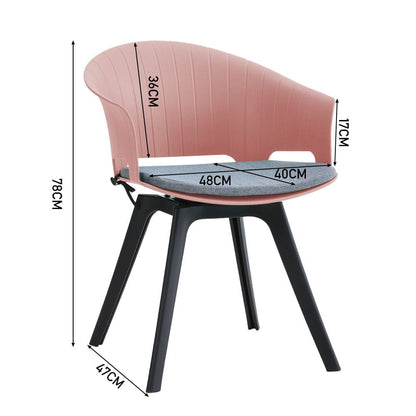 Versatile Gray Swivel Plastic Chairs, Set of Four, Durable and Lightweight - House Comfort