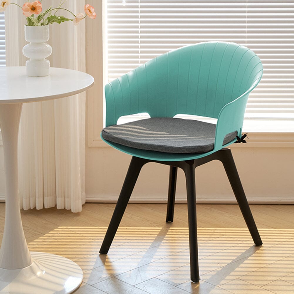 Versatile Gray Swivel Plastic Chairs, Set of Four, Durable and Lightweight - House Comfort