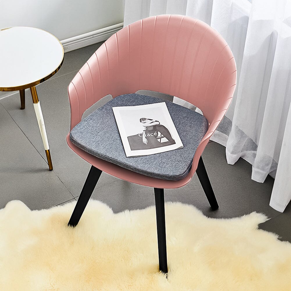 Versatile Gray Swivel Plastic Chairs, Set of Four, Durable and Lightweight - House Comfort