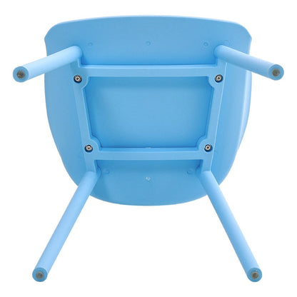 Vibrant Blue Plastic Chair, Set of Four, Durable and Lightweight - House Comfort