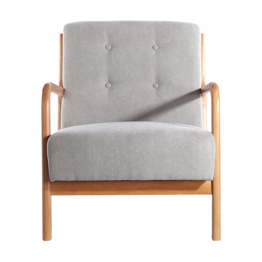 Wood Single Sofa Lounge Chair with Cushion - House Comfort