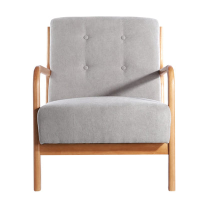 Wood Single Sofa Lounge Chair with Cushion - House Comfort