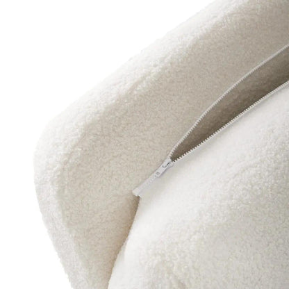 Wooden Legs Velvet Armchair Chair with Footrest - House Comfort