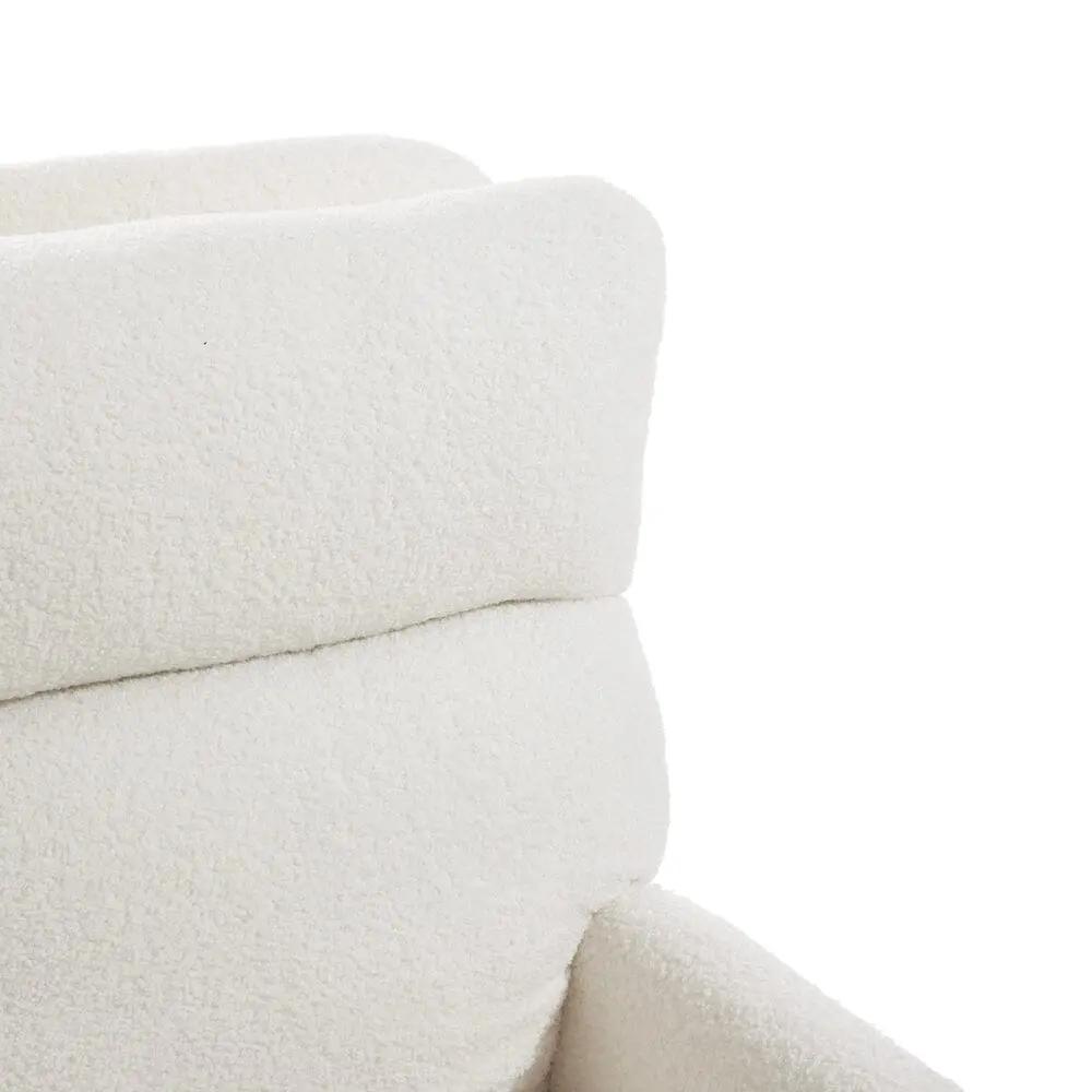 Wooden Legs Velvet Armchair Chair with Footrest - House Comfort