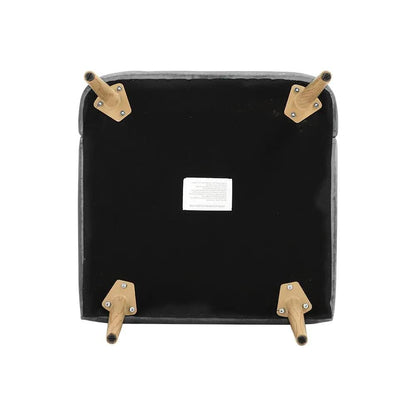 Wooden Legs Velvet Armchair Chair with Footrest - House Comfort