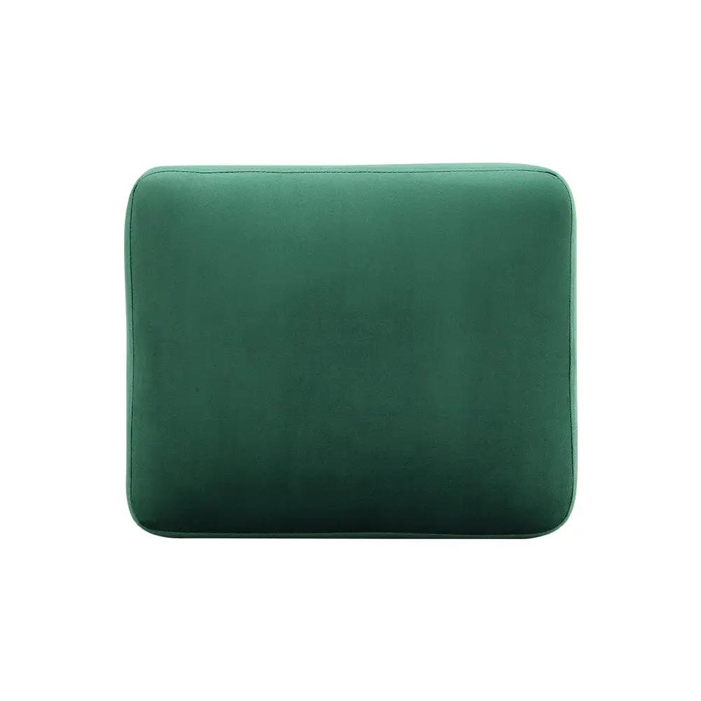 Wooden Legs Velvet Armchair Chair with Footrest - House Comfort